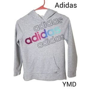 Adidas Girls Hoodie M Pullover Sweatshirt Fleece Lining Medium NWOT